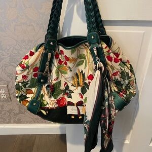 Floral Green and White Women's Bag Gucci Velvet